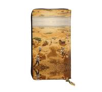 WZYCWB 19,1 x 10,4 cm di lunghezza, portafoglio in pelle di grano, scomparto con cerniera grande capacità, un buon regalo per gli amici, nero, Taglia unica