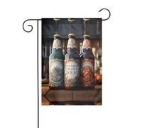 WZYCWB 3 bottiglie di birra bandiere da giardino - 30,5 x 45,7 cm, bandiere decorative da giardino da appendere