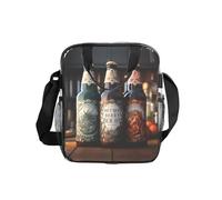 WZYCWB 3 bottiglie di birra borsa a tracolla trasparente borsa pranzo borsa con cerniera e tracolla per donne uomini lavoro shopping