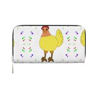 WZYCWB African Savanna Giraffe pochette in pelle portafogli con cerniera e porta carte sono perfetti per i viaggi o l'uso quotidiano, Gallina che canta, Taglia unica