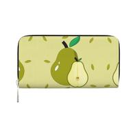 WZYCWB African Savanna Giraffe pochette in pelle portafogli con cerniera e porta carte sono perfetti per i viaggi o l'uso quotidiano, Pera Cartoon, Taglia unica