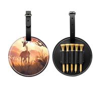 WZYCWB African Savannah Giraffe Vitello Speciale Stampato Golf Tee Storage Bag - Design Portatile Hanging Fibbia, Nero , Taglia unica, Valigia
