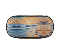 WZYCWB Airborne Seagulls - Astuccio multifunzione, portatile e resistente, per ufficio e scuola, Nero , Taglia unica, Beauty Case