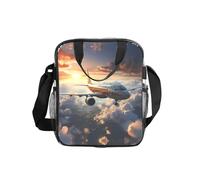 WZYCWB Airplanes are soaring borsa a tracolla trasparente con cerniera e tracolla per donne uomini lavoro shopping