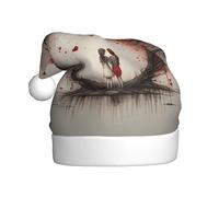 WZYCWB Albero dell'amore per coppie con cappelli di Babbo Natale, perfetti per la vigilia di Natale, Capodanno e feste di festa