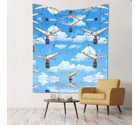WZYCWB Ali nel cielo stampato decorativo da parete 152,4 x 129,5 cm - adatto per feste in campeggio decorazione della casa