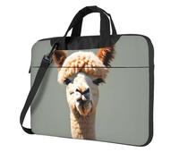 WZYCWB Alpaca Avatar - Borsa a tracolla per computer portatile, adatta per uso quotidiano in ufficio e viaggi d'affari, Nero , 15.6 inch