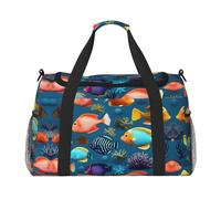 WZYCWB Alpaca avatar Borsa da viaggio per fitness, con stampa, perfetta per allenamento yoga, brevi viaggi e attrezzatura da nuoto., Pesce di barriera sottomarina, Taglia unica