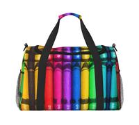 WZYCWB Alpaca avatar Borsa da viaggio per fitness, con stampa, perfetta per allenamento yoga, brevi viaggi e attrezzatura da nuoto., Pastelli Colorati, Taglia unica