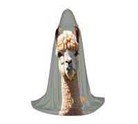 WZYCWB Alpaca avatar Printed M Wizard Cape, costume per feste a tema, mantello cosplay per adulti e adolescenti, taglie S, M, L