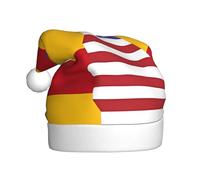 WZYCWB American Spagna Bandiera Adulto Cappello di Natale, unisex, Babbo Natale, Halloween, festa di vacanza adulto peluche cappello di Natale