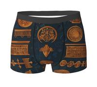 WZYCWB ancient elements Boxer da uomo (S-XXL) - tessuto elastico leggero, traspirante, assorbe il sudore, free stretch, Nero, S