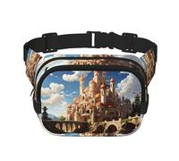 WZYCWB Anime Castle Sky Sports Marsupio a tracolla, alla moda e alla moda, borsa piccola da viaggio leggera