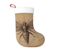 WZYCWB Antichi insetti Stampe calze natalizie, appese al caminetto, sono perfette per contenere regali e dolci.