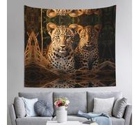 WZYCWB Arazzo con due fratelli leopardati, perfetto per il soggiorno o la camera da letto, crea una casa calda e invitante