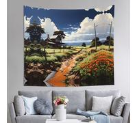 WZYCWB Arazzo da parete stampato con paesaggio idilliaco, 152 x 130 cm, perfetto per il soggiorno o la camera da letto murales