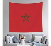WZYCWB Arazzo stampato con bandiera del Marocco, perfetto per il soggiorno o la camera da letto, migliora lo stile della tua casa