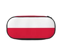 WZYCWB Astuccio con bandiera polacca di grande capacità, multifunzione, portatile e resistente, per ufficio e scuola, Nero , Taglia unica, Beauty Case