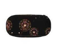 WZYCWB Astuccio con dente di leone stellato, grande capacità, multifunzione, portatile e resistente, per ufficio e scuola, Nero , Taglia unica, Beauty Case