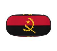 WZYCWB Astuccio portamatite di grande capacità, con bandiera dell'Angola, multifunzione, portatile e resistente, per ufficio e scuola, Nero , Taglia unica, Beauty Case