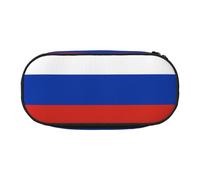 WZYCWB Astuccio portamatite di grande capacità, con bandiera russa, multifunzione, portatile e resistente, per ufficio e scuola, Nero , Taglia unica, Beauty Case