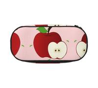 WZYCWB Astuccio portamatite di grande capacità con frutta rossa in stile cartone animato, scatola portaoggetti multifunzionale, astuccio portatile e resistente, per ufficio e scuola, Nero , Taglia