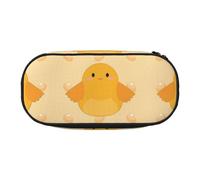 WZYCWB Astuccio portamatite di grande capacità, con pulcino dei cartoni animati, multifunzione, portatile e resistente, per ufficio e scuola, Nero , Taglia unica, Beauty Case