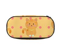 WZYCWB Astuccio portamatite di grande capacità, con simpatico gattino in stile cartone animato, multifunzione, portatile e resistente, per ufficio e scuola, Nero , Taglia unica, Beauty Case