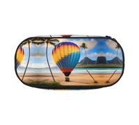 WZYCWB Astuccio portamatite Hawaii con mongolfiera, grande capacità, multifunzione, portatile e resistente, per ufficio e scuola, Nero , Taglia unica, Beauty Case
