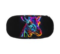 WZYCWB Astuccio portapenne di grande capacità, con giraffa fluo, multifunzione, portatile e resistente, per ufficio e scuola, Nero , Taglia unica, Beauty Case