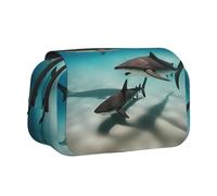 WZYCWB Astuccio portatile a forma di pesce nel mare profondo, ideale per organizzare penne in ufficio o riporre pennelli da trucco