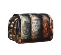 WZYCWB Astuccio portatile con 3 bottiglie di birra, ideale per organizzare penne in ufficio o riporre pennelli da trucco