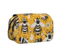 WZYCWB Astuccio portatile con ape dei cartoni animati, ideale per organizzare penne in ufficio o riporre pennelli da trucco