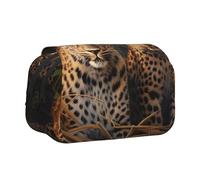 WZYCWB Astuccio portatile con due fratelli leopardati ideale per organizzare penne in ufficio o riporre pennelli da trucco