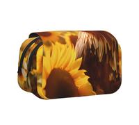 WZYCWB Astuccio portatile con girasoli e polli, ideale per organizzare penne in ufficio o riporre pennelli da trucco
