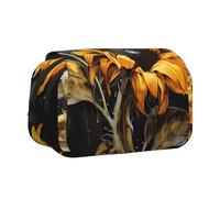 WZYCWB Astuccio portatile con illustrazione di girasole, ideale per organizzare penne in ufficio o riporre pennelli da trucco