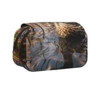 WZYCWB Astuccio portatile con motivo di anatre che nuotano, ideale per organizzare penne in ufficio o riporre pennelli da trucco