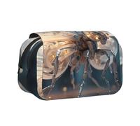 WZYCWB Astuccio portatile con stampa a lucciola meccanica, ideale per organizzare penne in ufficio o riporre pennelli da trucco