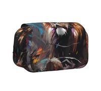 WZYCWB Astuccio portatile con stampa di leone maestoso e maestoso, ideale per organizzare penne in ufficio o riporre pennelli da trucco