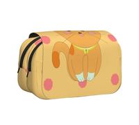 WZYCWB Astuccio portatile con stampa di un simpatico gattino, ideale per organizzare penne in ufficio o riporre pennelli da trucco
