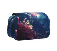 WZYCWB Astuccio portatile trasparente con farfalle, ideale per organizzare penne in ufficio o riporre pennelli da trucco