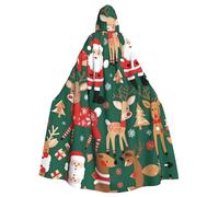 WZYCWB Babbo Natale e cervo di Natale fantasia mantello, adulto esteso mago accappatoio, costume in maschera, vestito da festa a tema carnevale