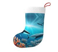 WZYCWB Balene sotto il mare Calze decorative stampate (17,7x11 in) Calze decorative per le vacanze