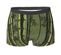 WZYCWB Bamboo Green Printed Boxer da uomo - slip traspiranti e ad asciugatura rapida, multiplo (S-XXL), Nero, M
