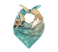 WZYCWB Bandana da spiaggia con stelle marine e capesante stampata, sciarpa quadrata per uomo e donna, leggera, accessorio per tutte le occasioni