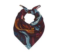 WZYCWB Bandana stampata con corna e fiori per uomini e donne alla moda quadrata testa e collo Bandane multifunzionali