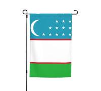 WZYCWB Bandiera da cortile 30,5 x 45,7 cm, bandiera decorativa da giardino, patio, balcone, cortile, prato, bandiera decorativa della Repubblica di Uzbekistan modello
