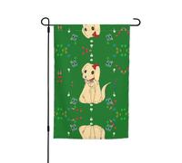 WZYCWB Bandiera da giardino 30,5 x 45,7 cm, bandiera decorativa da giardino, patio, balcone, cortile, prato, motivo cane cartone animato su erba