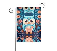 WZYCWB Bandiera da giardino con motivo gufo, 30,5 x 45,7 cm, bandiere decorative da appendere