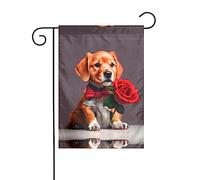 WZYCWB Bandiera decorativa da giardino, 30,5 x 45,7 cm, Natale, Halloween, decorazione per la casa all'aperto, stampa con cane gentiluomo